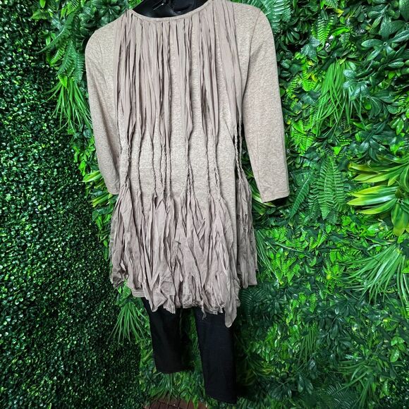 Women Tops Small Brown Braided Fringe Tasseled Accent Blouse KLOSET THERAPY 1601 - Picture 11 of 11